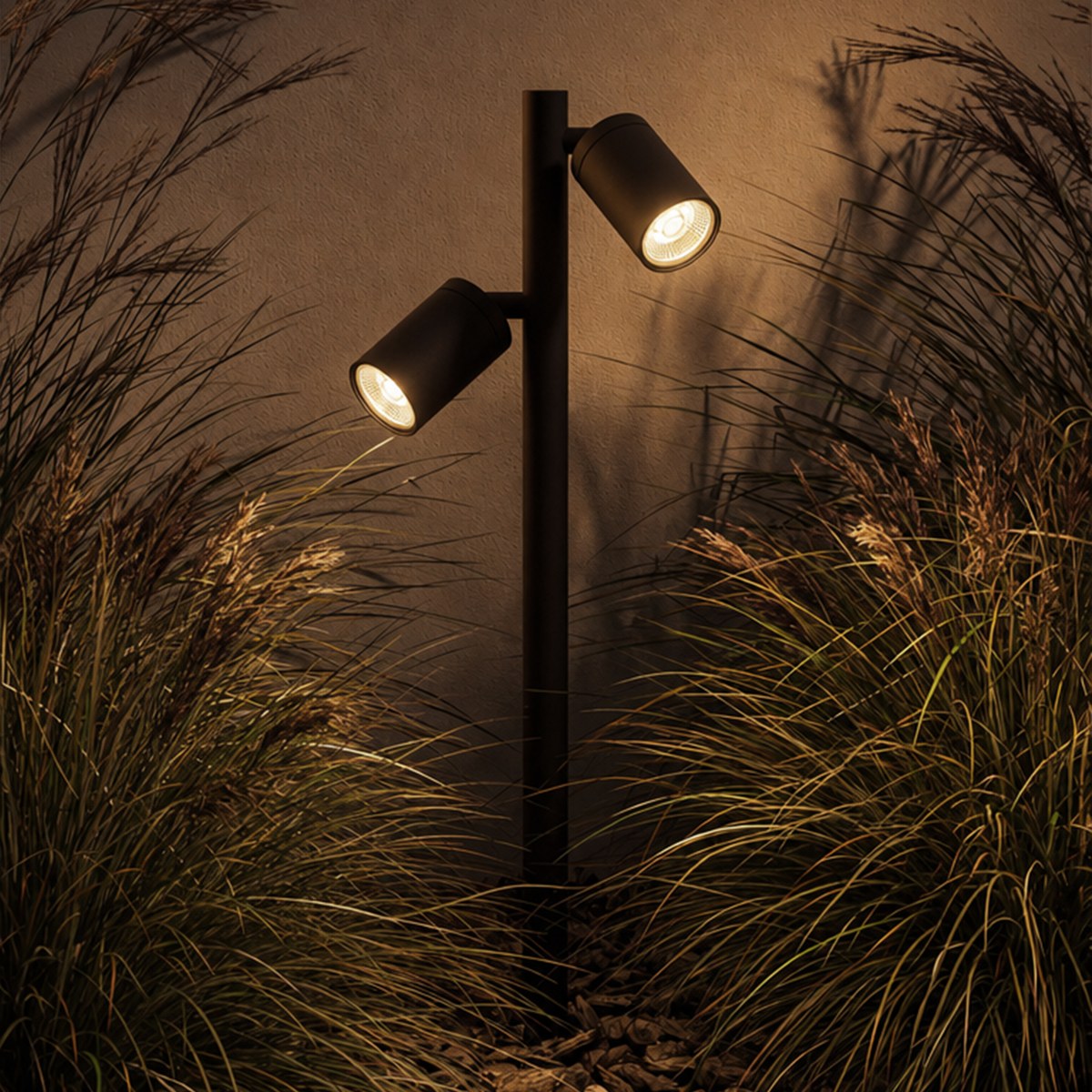 Astro Dartmouth Spike 900 Twin Outdoor Spike Spotlight in Textured Black