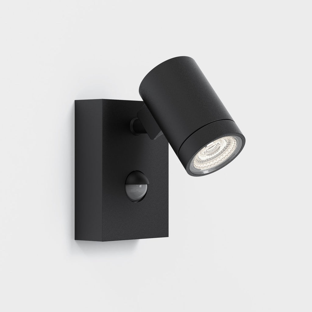 Astro Bayville Single Spot Sensor Outdoor LED Spotlight in Textured Black