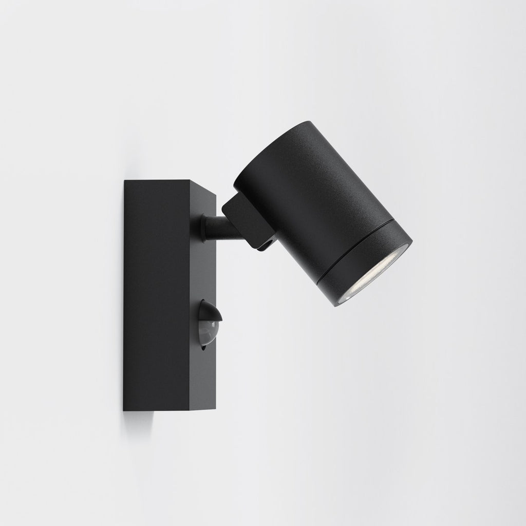Astro Bayville Single Spot Sensor Outdoor LED Spotlight in Textured Black