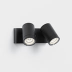 Astro Bayville Twin Spot Sensor Outdoor LED Spotlight in Textured Black