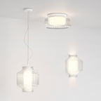 Astro Toro Ceiling 385 Ceiling Light in Matt White with Clear Glass Shade