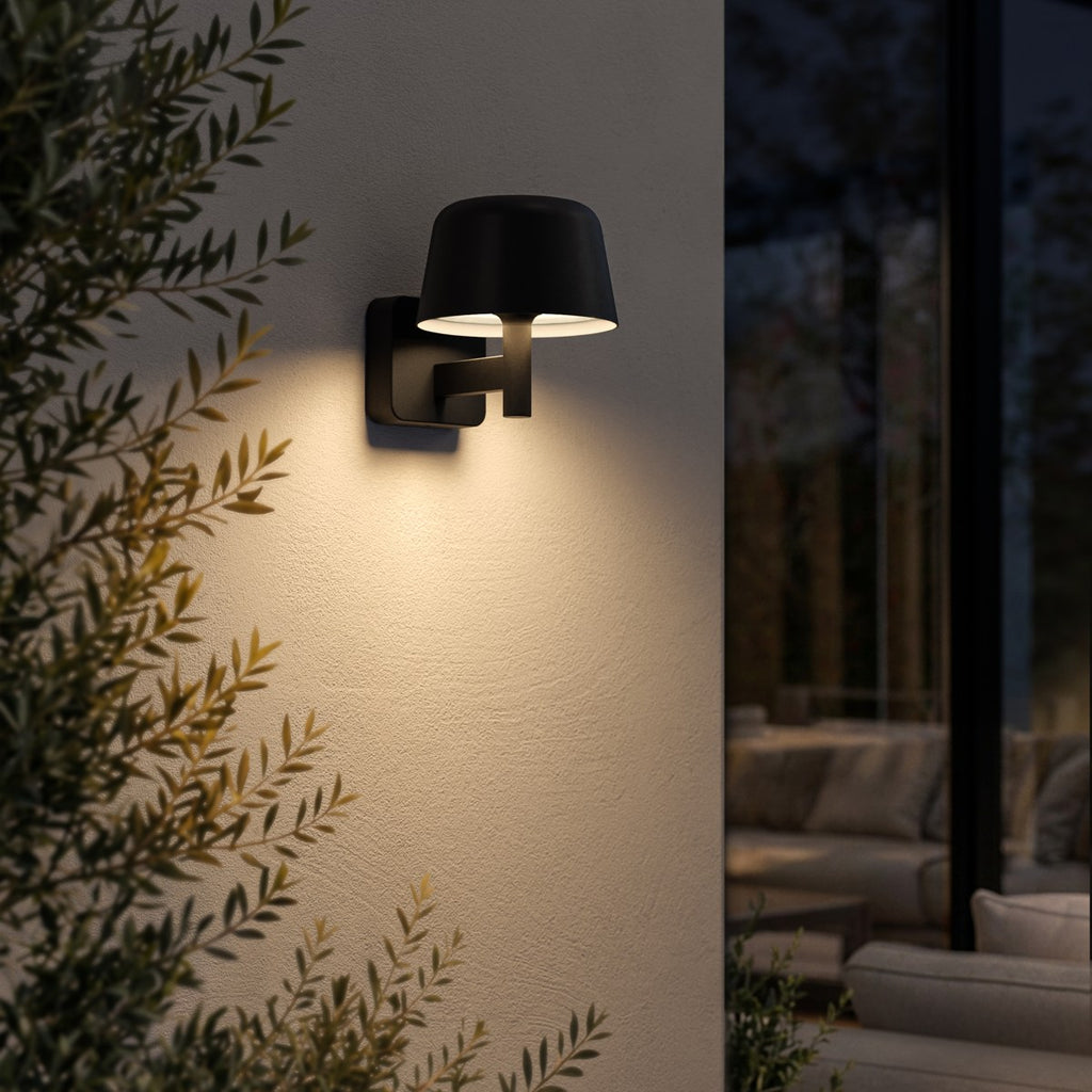 Astro Nomad Lantern Outdoor LED Wall Light in Textured Black