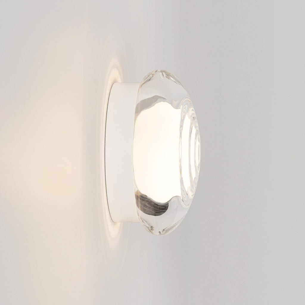 Astro Drop LED Bathroom Wall Light in Clear Glass