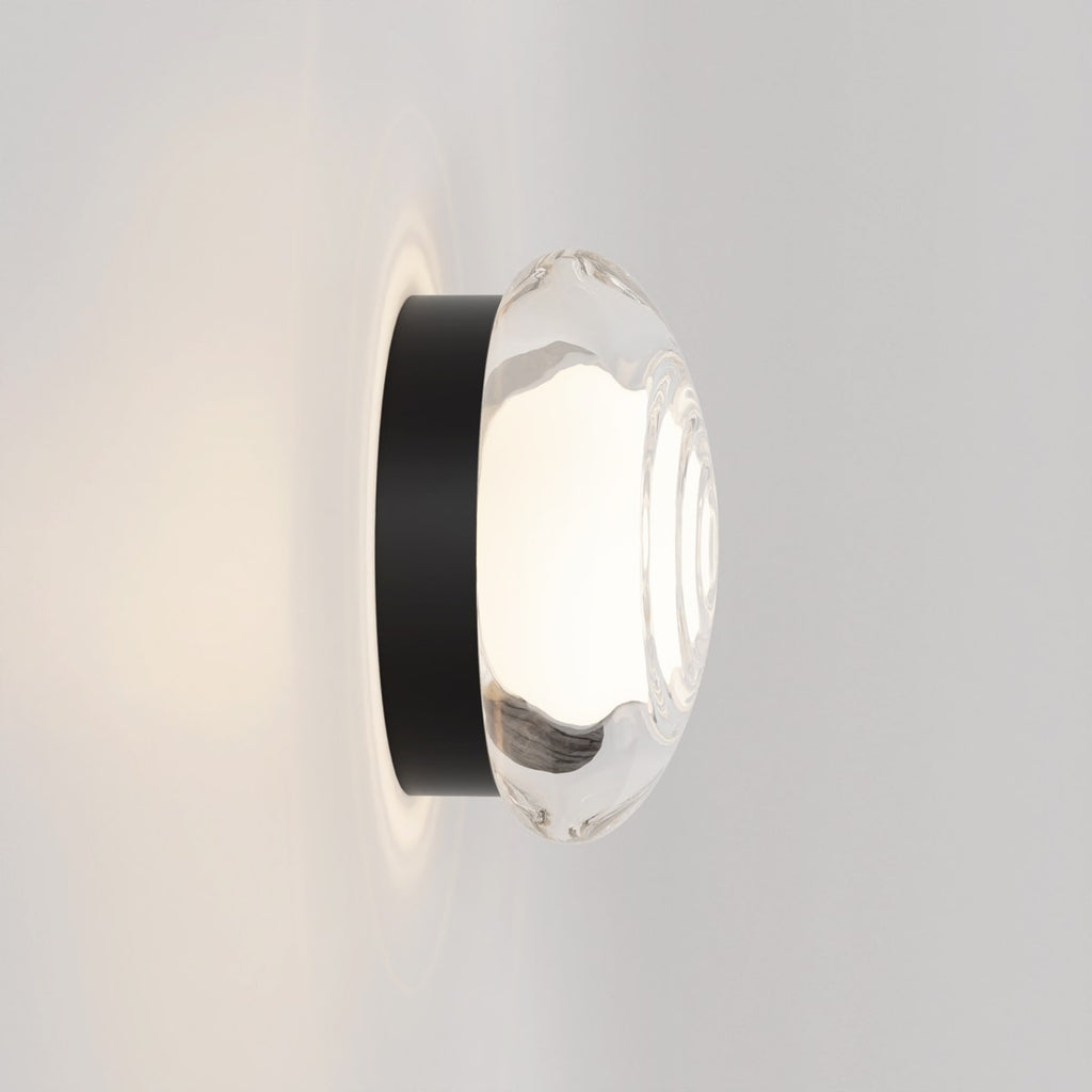 Astro Drop LED Bathroom Wall Light in Clear Glass