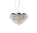 Diyas Atla 8 Light Pendant Light in Polished Chrome with Crystal