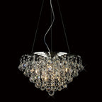 Diyas Atla 8 Light Pendant Light in Polished Chrome with Crystal
