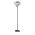 Diyas Atla 4 Light Floor Lamp in Polished Chrome with Crystal