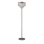 Diyas Atla 4 Light Floor Lamp in Polished Chrome with Crystal