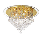 Diyas Atla 6 Light Ceiling Light in French Gold with Crystal