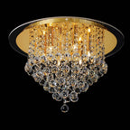Diyas Atla 6 Light Ceiling Light in French Gold with Crystal
