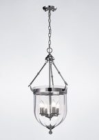Diyas Aubrey 4 Light Pendant Light in Polished Chrome with Glass