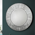 Regent Aurora Round Illuminated Mirror in Silver