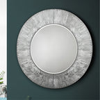 Regent Aurora Round Illuminated Mirror in Silver