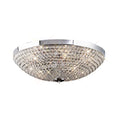 Diyas Ava 6 Light Flush Ceiling Light in Polished Chrome with Crystal