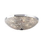 Diyas Ava 6 Light Flush Ceiling Light in Polished Chrome with Crystal