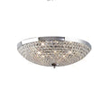 Diyas Ava 9 Light Flush Ceiling Light in Polished Chrome with Crystal