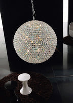 Diyas Ava 9 Light Pendant Light in Polished Chrome with Crystal
