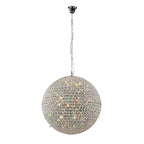 Diyas Ava 9 Light Pendant Light in Polished Chrome with Crystal