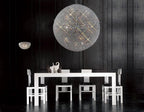 Diyas Ava 18 Light Pendant Light in Polished Chrome with Crystal