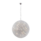 Diyas Ava 18 Light Pendant Light in Polished Chrome with Crystal