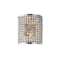 Diyas Ava 2 Light Rectangular Wall Light in Polished Chrome with Crystal