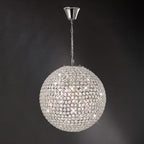 Diyas Ava 7 Light Pendant Light in Polished Chrome with Crystal