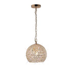 Diyas Ava 4 Light Pendant Light in French Gold with Crystal