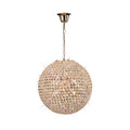 Diyas Ava 7 Light Pendant Light in French Gold with Crystal