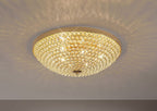 Diyas Ava 6 Light Ceiling Light in French Gold with Crystal