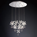 Diyas Aviva 16 Light Pendant Light in Polished Chrome with Crystal