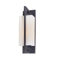 Troy Blade Medium Wall Light in Forged Iron with Opal Shade