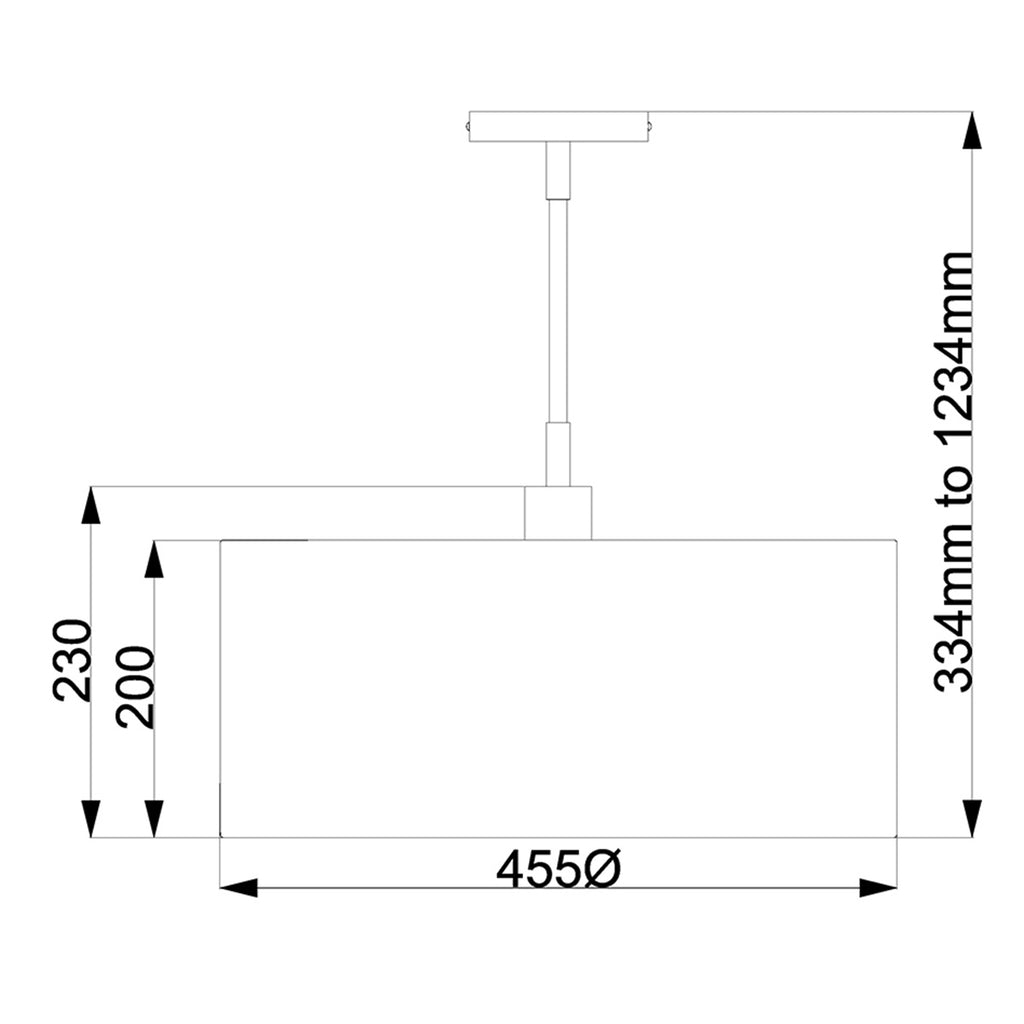 Elstead Balance 1 Light Pendant Light in Black with Polished Nickel Accents and White Shade
