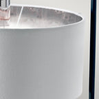 Elstead Balance Table Lamp in Black with Polished Nickel Accents and White Shade