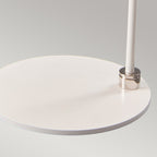 Elstead Balance Table Lamp in Polished Nickel with White Shade