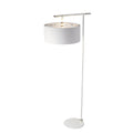 Elstead Balance Floor Lamp in Polished Nickel with White Shade