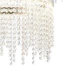 Diyas Bano 2 Tier Round Pendant Light in Polished Chrome with Crystal