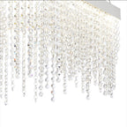 Diyas Bano Square Pendant Light in Polished Chrome with Crystal