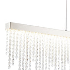 Diyas Bano Linear Pendant Light in Polished Chrome with Crystal