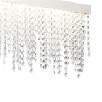 Diyas Bano Linear Pendant Light in Polished Chrome with Crystal