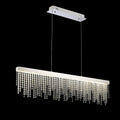 Diyas Bano Linear Pendant Light in Polished Chrome with Crystal