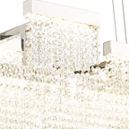 Diyas Bano 3 Light Linear Pendant Light in Polished Chrome with Crystal