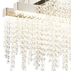 Diyas Bano 3 Light Linear Pendant Light in Polished Chrome with Crystal