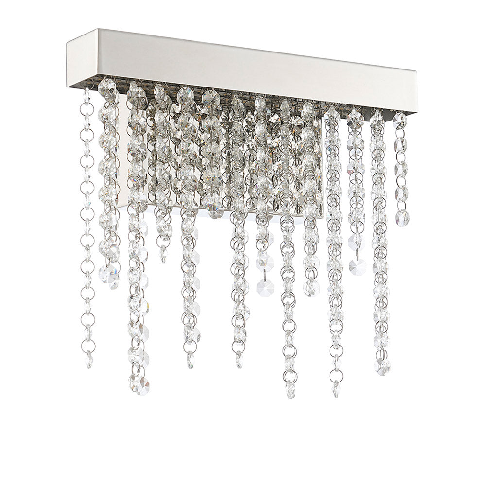 Diyas Bano Small Wall Light in Polished Chrome with Crystal