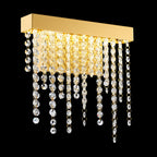 Diyas Bano Small Wall Light in French Gold with Crystal