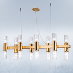 Kolarz Giro 16 Light Linear Bar Pendant Gold Leaf 6010.81631
