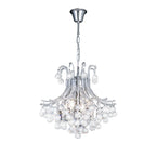 Diyas Bask 4 Light Round Pendant Light in Polished Chrome with Crystal