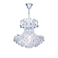 Diyas Bask 6 Light Round Pendant Light in Polished Chrome with Crystal