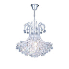 Diyas Bask 6 Light Round Pendant Light in Polished Chrome with Crystal