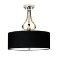 Elstead Falmouth 3 Light Semi Flush Ceiling Light in Polished Chrome