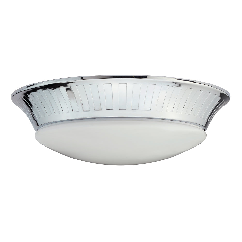 Elstead Whitby 1 Light Flush Ceiling Light in Polished Chrome